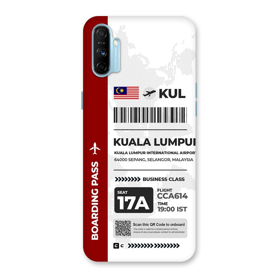 International Boarding Pass Kuala Lumpur Back Case for Realme Narzo 20A