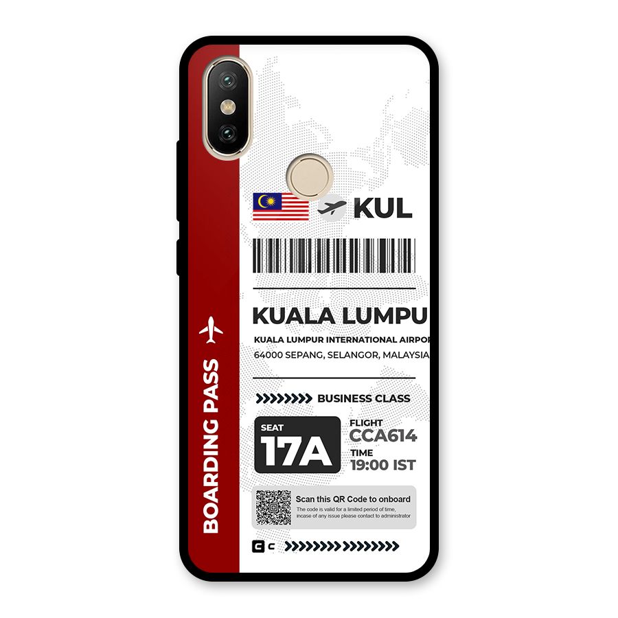 International Boarding Pass Kuala Lumpur Metal Back Case for Redmi A2