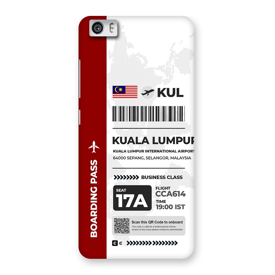 International Boarding Pass Kuala Lumpur Back Case for Redmi Mi 5