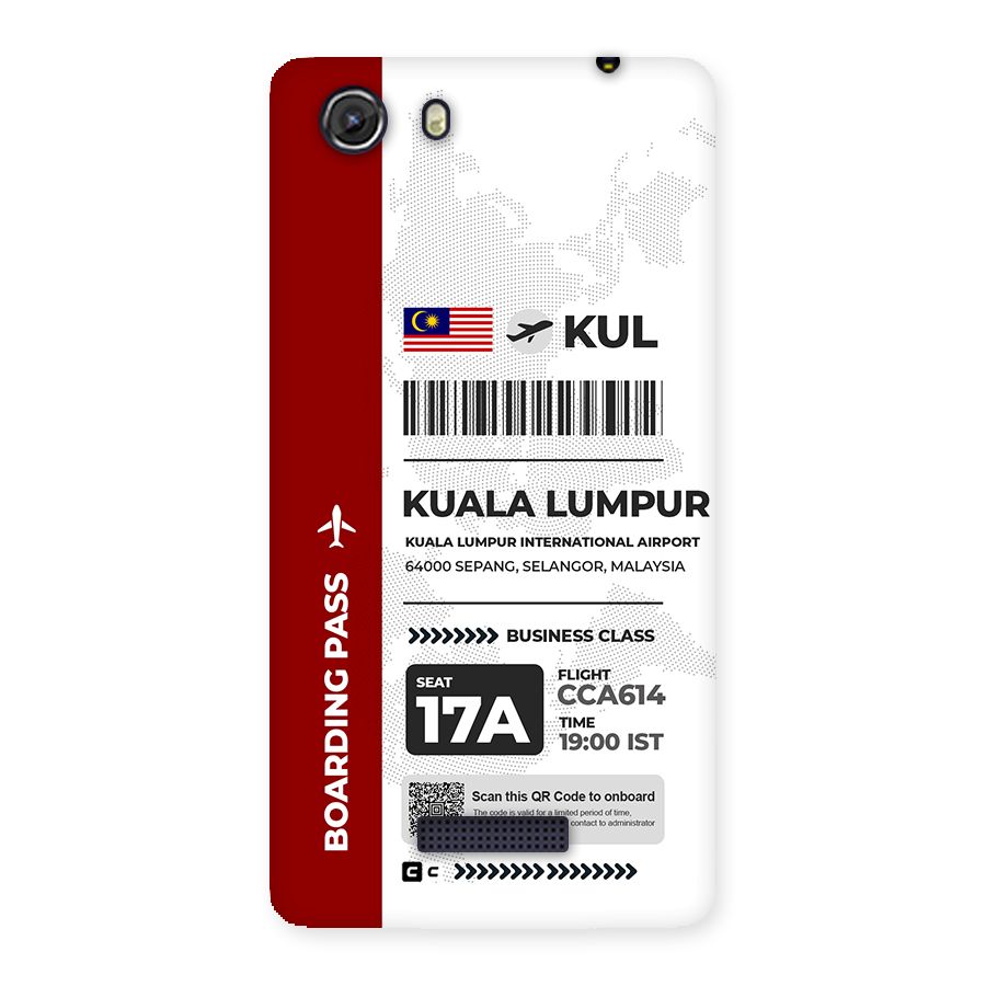 International Boarding Pass Kuala Lumpur Back Case for Unite 3