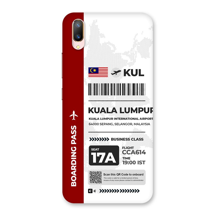 International Boarding Pass Kuala Lumpur Back Case for Vivo V11 Pro