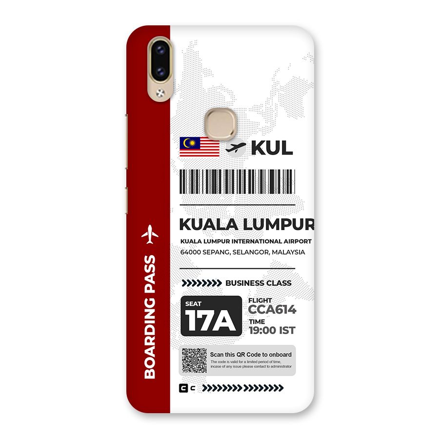 International Boarding Pass Kuala Lumpur Back Case for Vivo V9 Youth