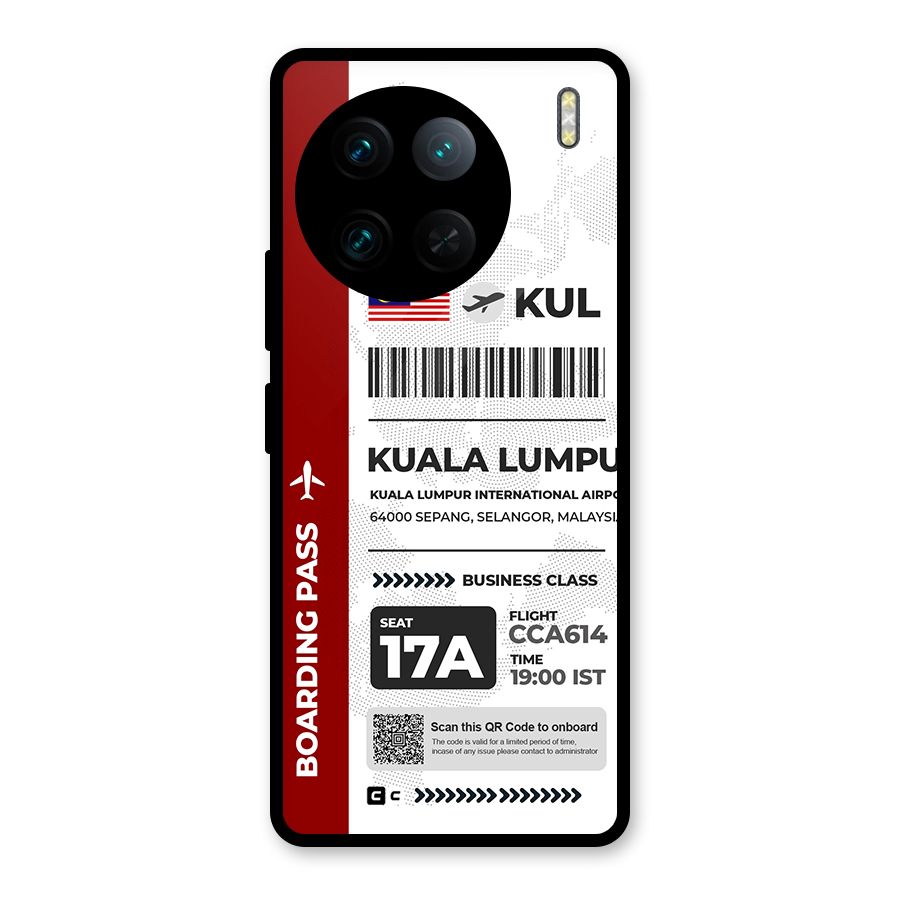 International Boarding Pass Kuala Lumpur Back Case for Vivo X90 Pro