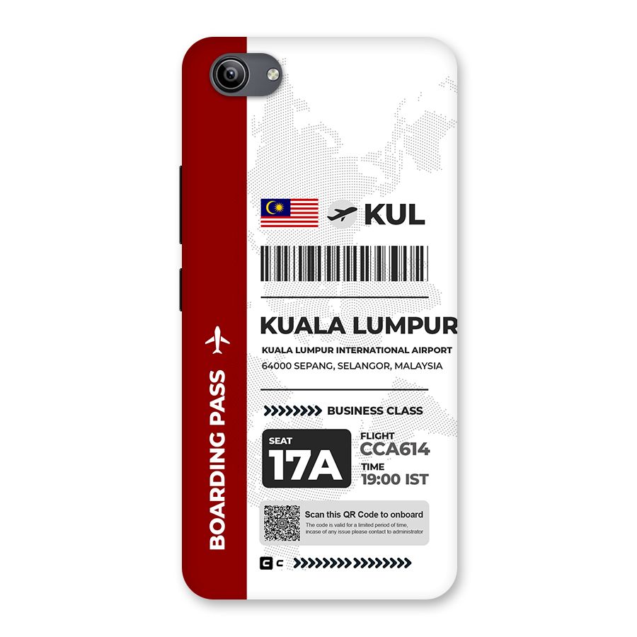 International Boarding Pass Kuala Lumpur Back Case for Vivo Y81i