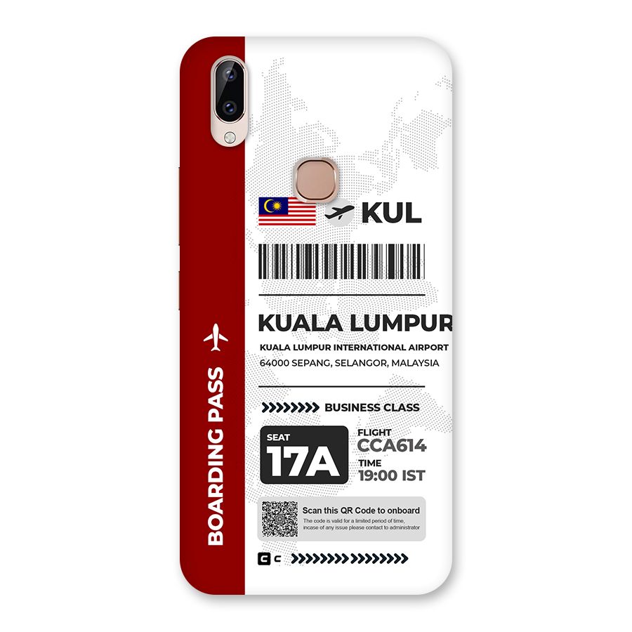 International Boarding Pass Kuala Lumpur Back Case for Vivo Y83 Pro