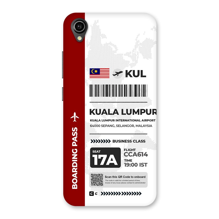 International Boarding Pass Kuala Lumpur Back Case for Vivo Y90