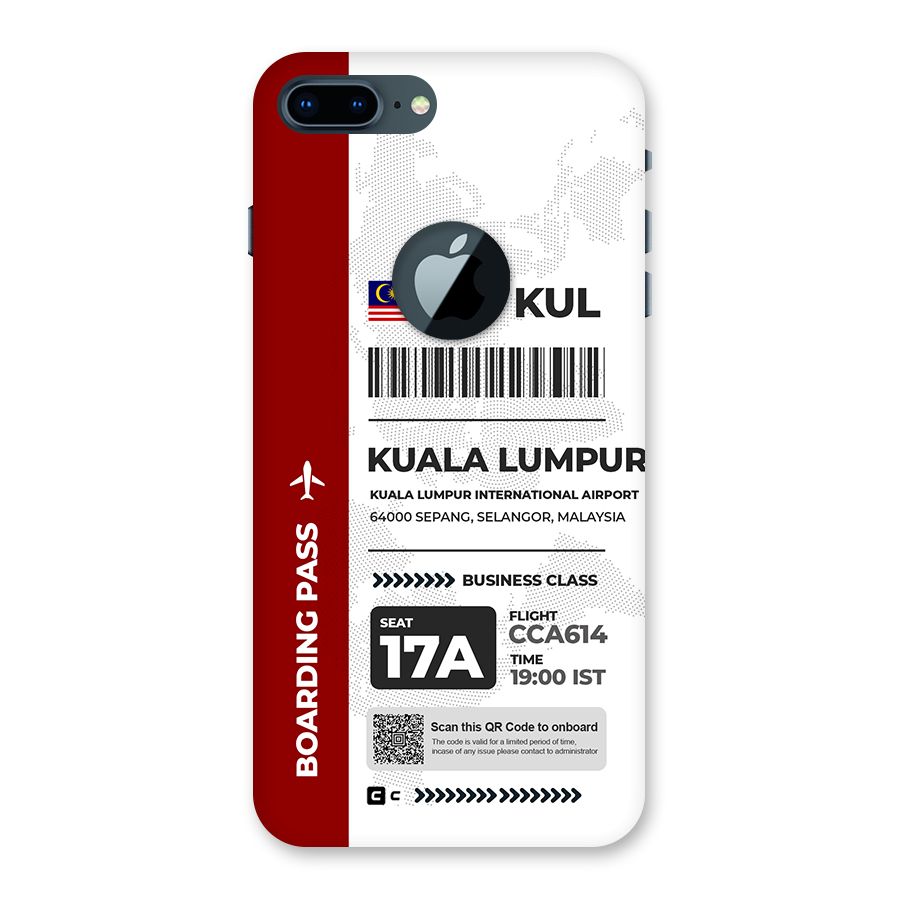 International Boarding Pass Kuala Lumpur Back Case for iPhone 7 Plus Logo Cut