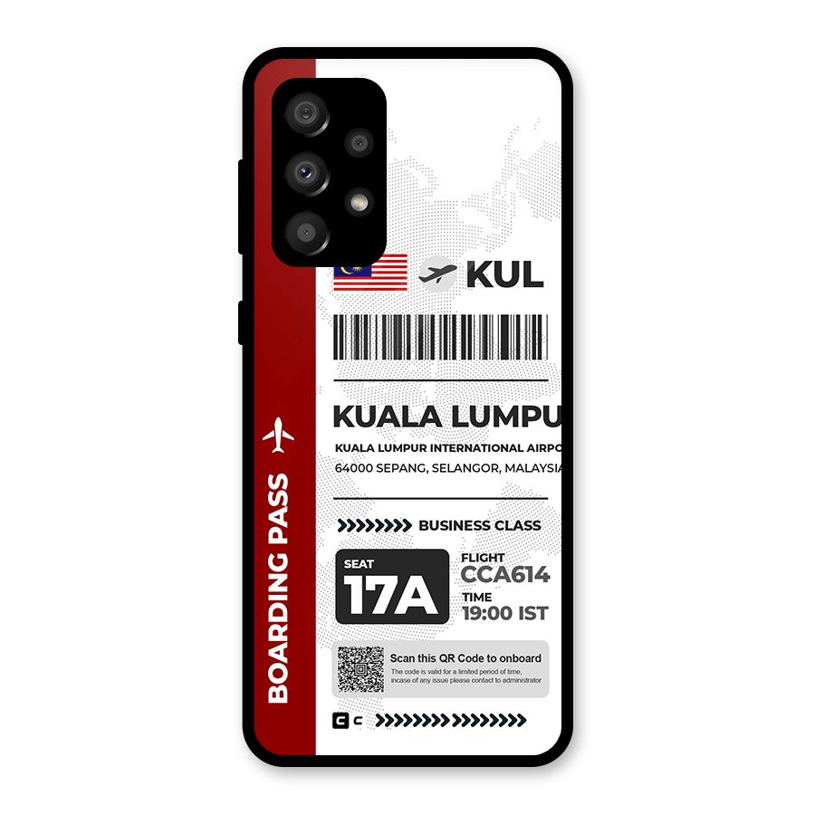 International Boarding Pass Kuala Lumpur Glass Back Case for Galaxy A32