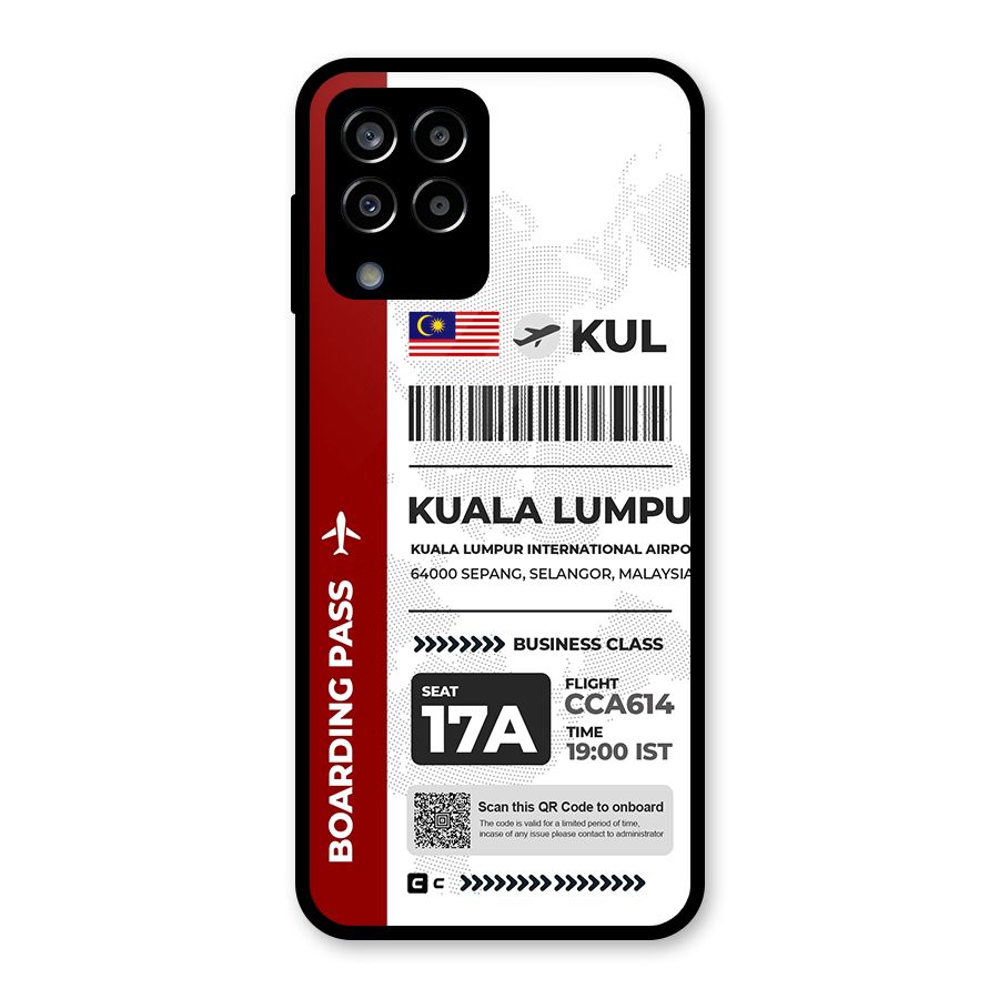 International Boarding Pass Kuala Lumpur Glass Back Case for Galaxy M33