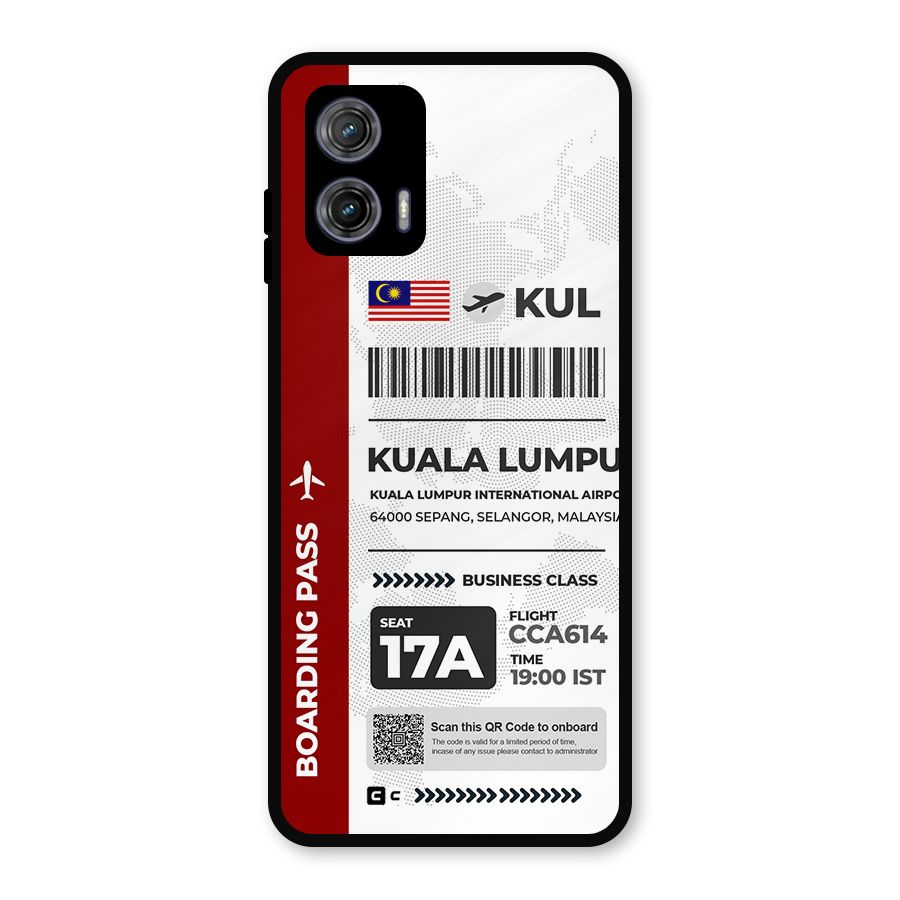 International Boarding Pass Kuala Lumpur Metal Back Case for Moto G73