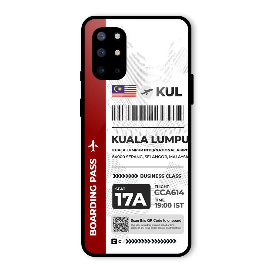 International Boarding Pass Kuala Lumpur Glass Back Case for OnePlus 8T