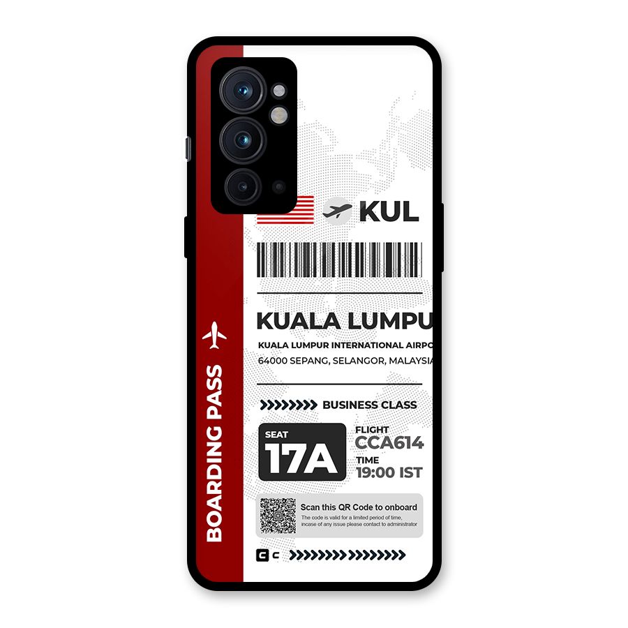 International Boarding Pass Kuala Lumpur Glass Back Case for OnePlus 9RT 5G