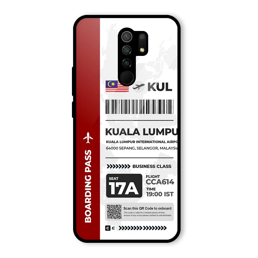 International Boarding Pass Kuala Lumpur Glass Back Case for Poco M2
