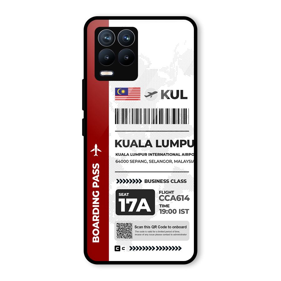 International Boarding Pass Kuala Lumpur Glass Back Case for Realme 8