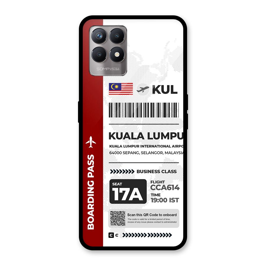 International Boarding Pass Kuala Lumpur Glass Back Case for Realme Narzo 50