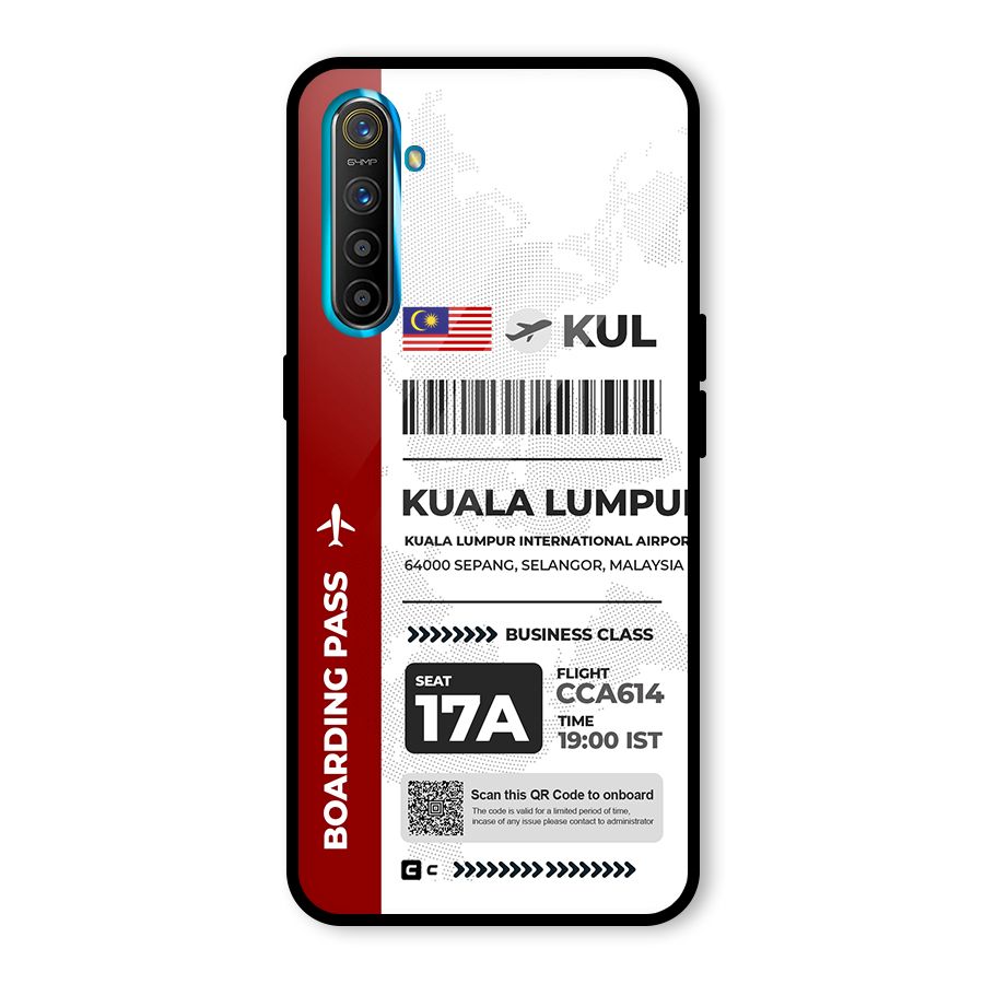 International Boarding Pass Kuala Lumpur Glass Back Case for Realme X2