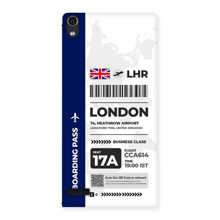 International Boarding Pass London Back Case for Ascend P6