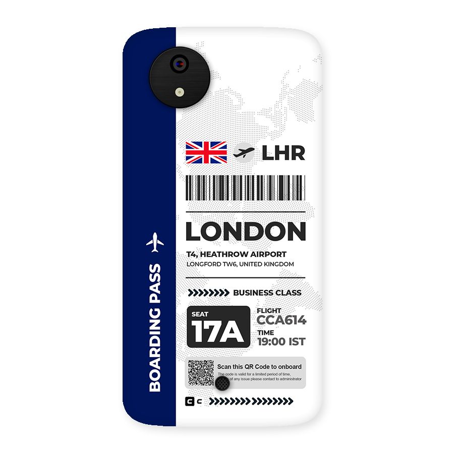 International Boarding Pass London Back Case for Canvas A1  AQ4501