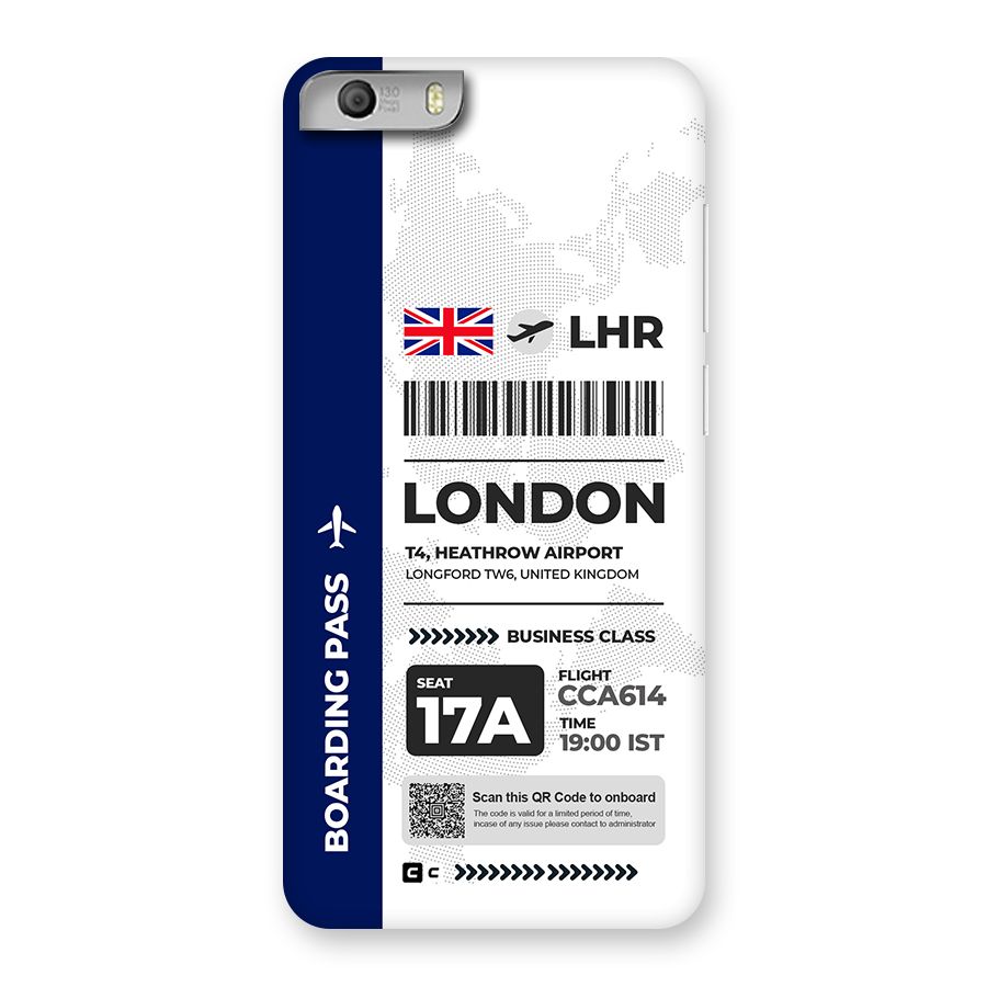 International Boarding Pass London Back Case for Canvas Knight 2