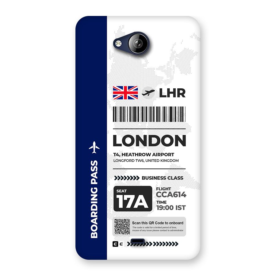 International Boarding Pass London Back Case for Canvas Play Q355