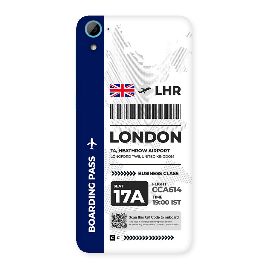 International Boarding Pass London Back Case for Desire 826
