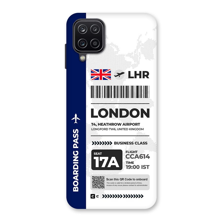 International Boarding Pass London Back Case for Galaxy A12