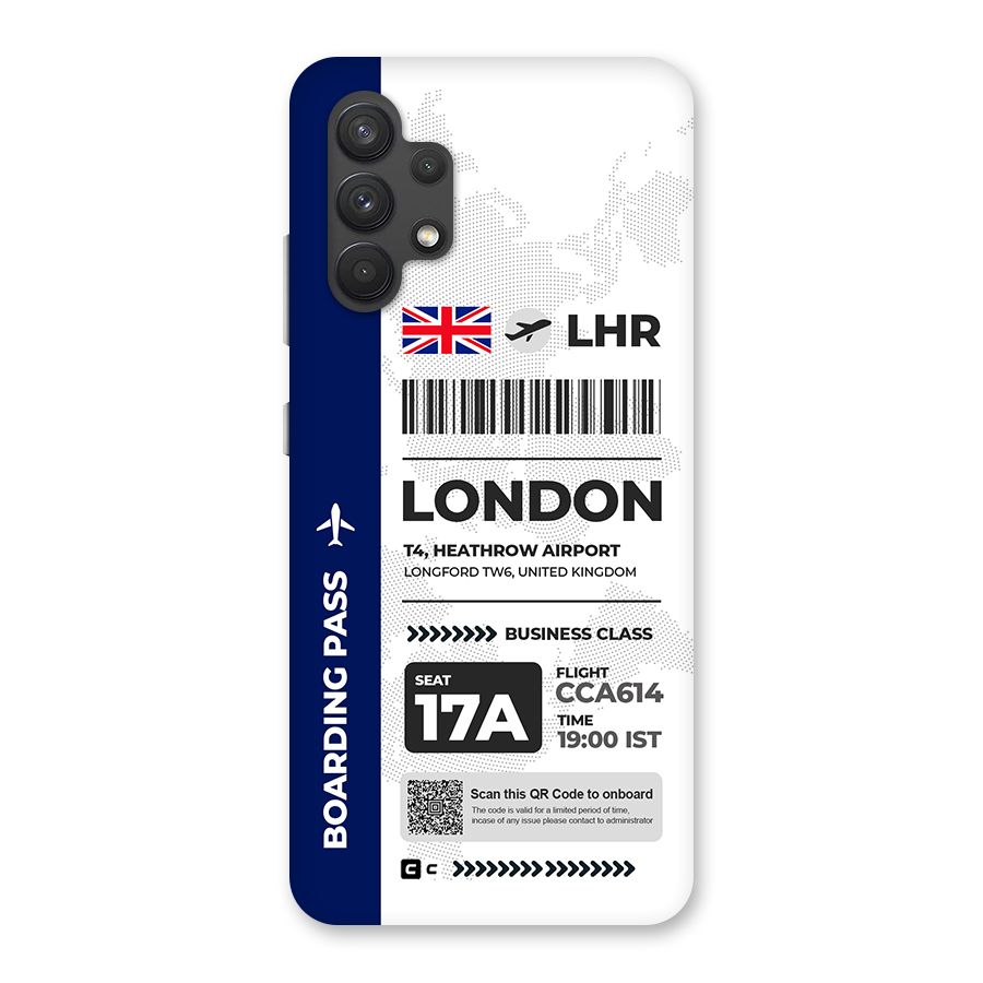 International Boarding Pass London Back Case for Galaxy A32