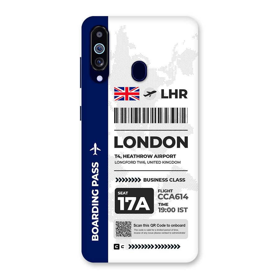 International Boarding Pass London Back Case for Galaxy A60