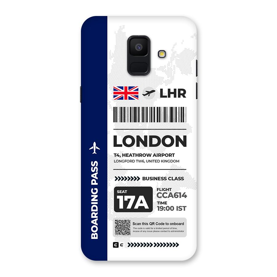 International Boarding Pass London Back Case for Galaxy A6 (2018)