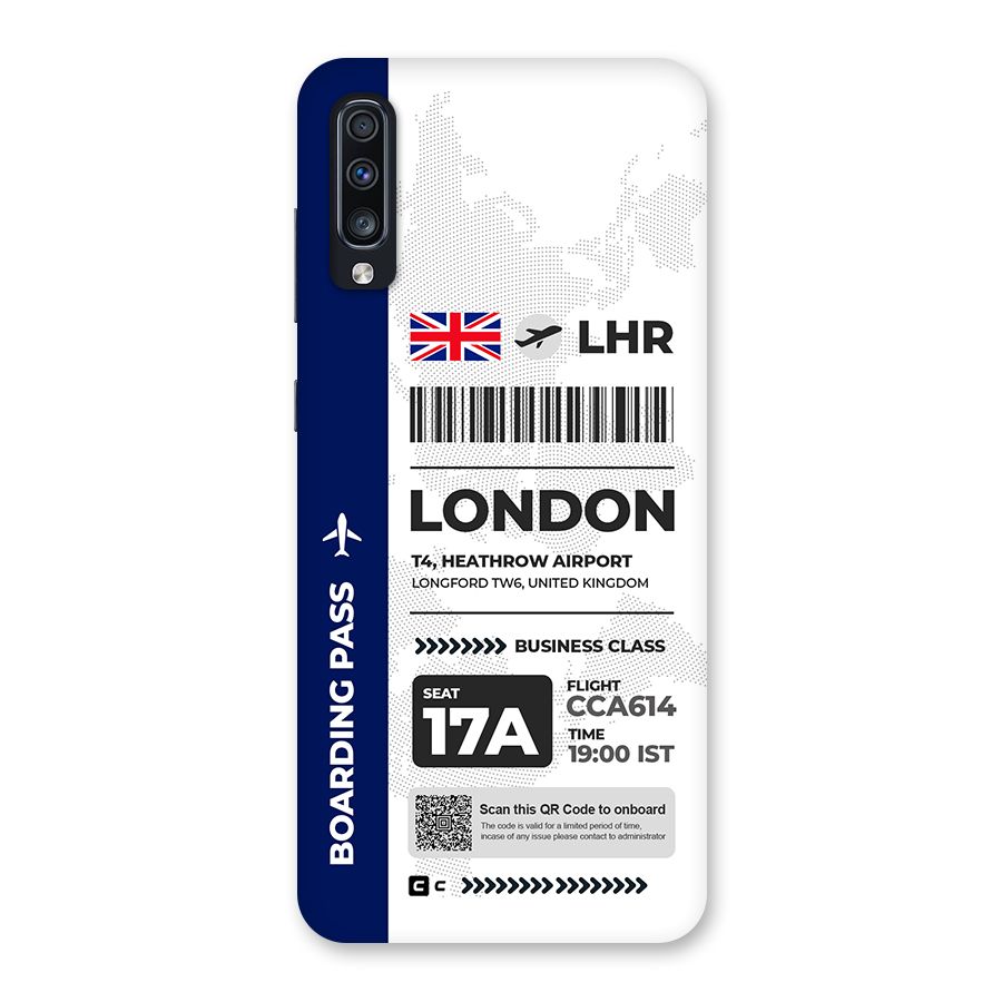International Boarding Pass London Back Case for Galaxy A70