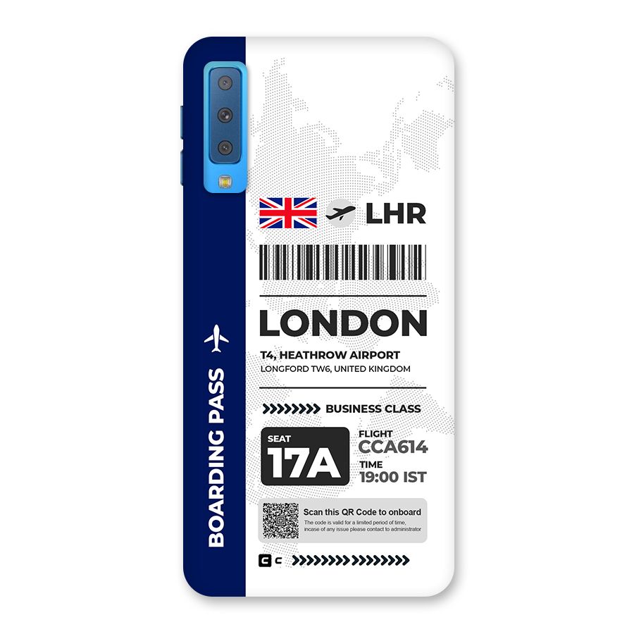 International Boarding Pass London Back Case for Galaxy A7 (2018)