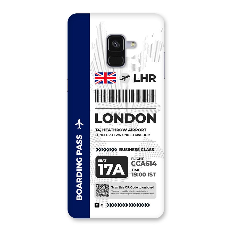 International Boarding Pass London Back Case for Galaxy A8 Plus
