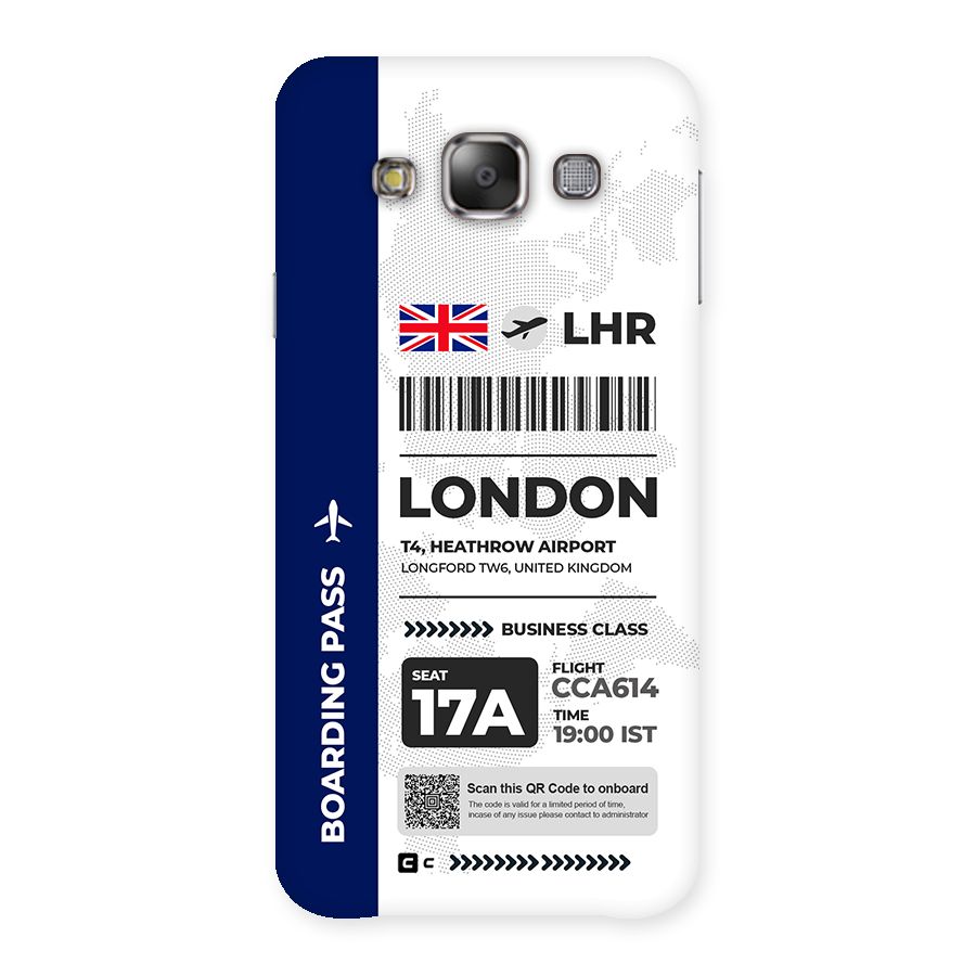 International Boarding Pass London Back Case for Galaxy E7