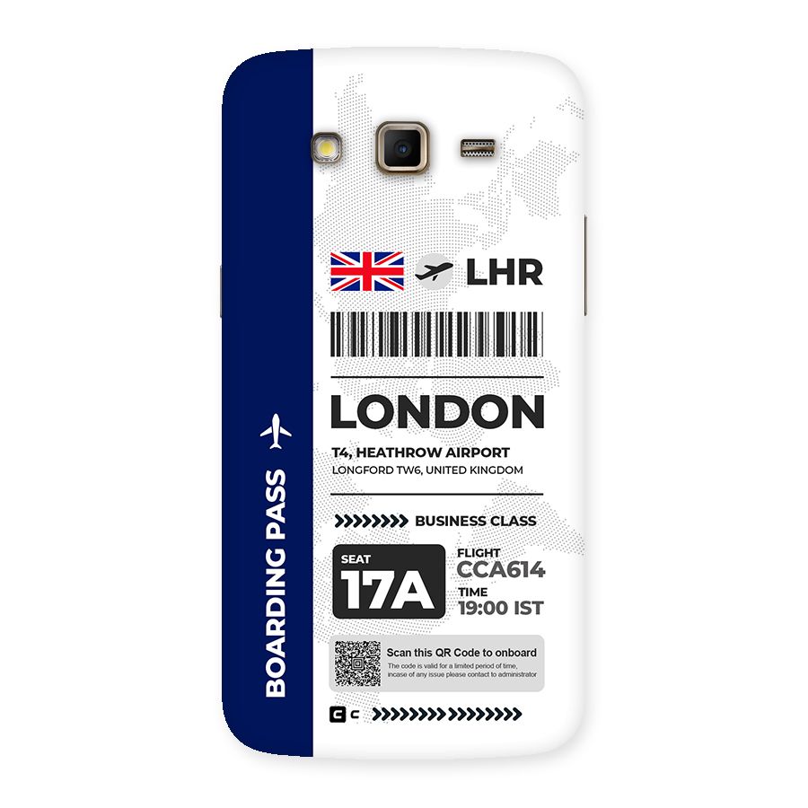 International Boarding Pass London Back Case for Galaxy Grand 2