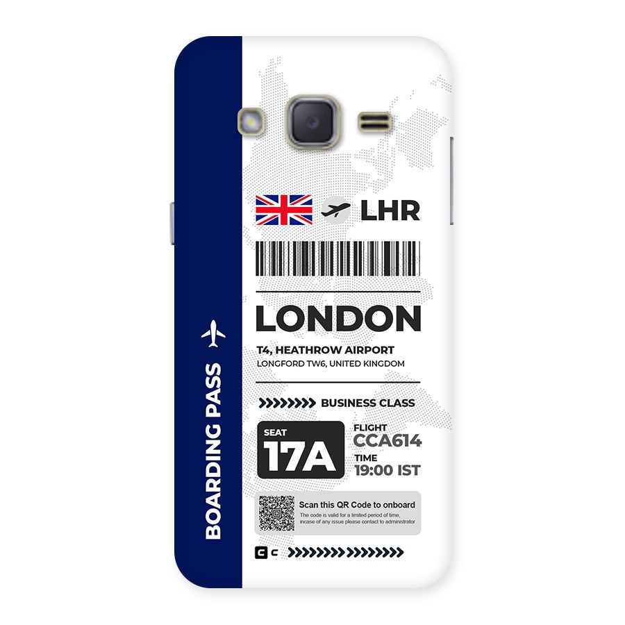 International Boarding Pass London Back Case for Galaxy J2