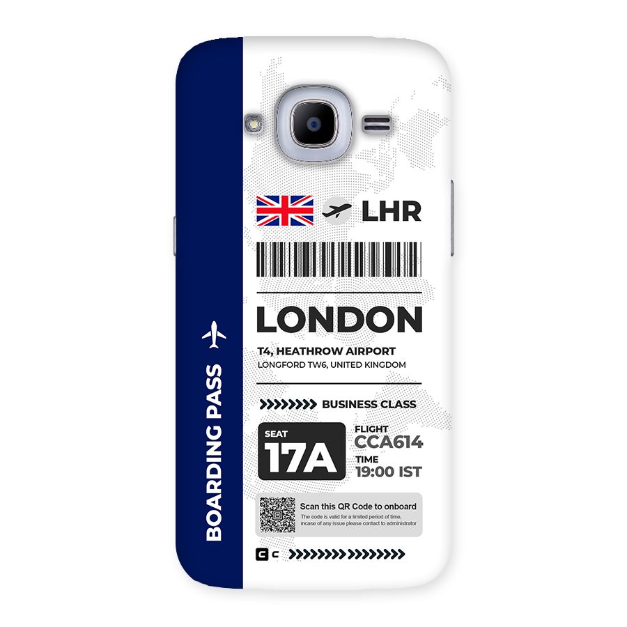 International Boarding Pass London Back Case for Galaxy J2 2016