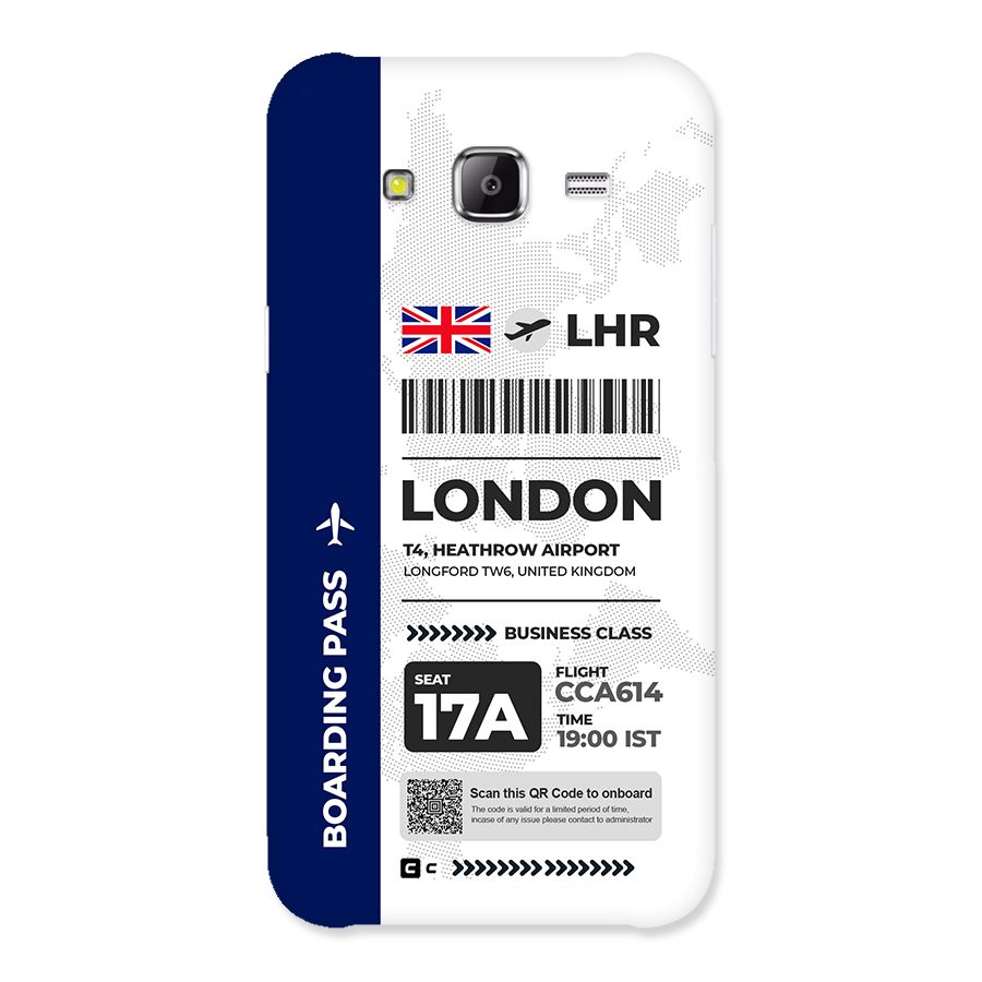 International Boarding Pass London Back Case for Galaxy J2 Prime