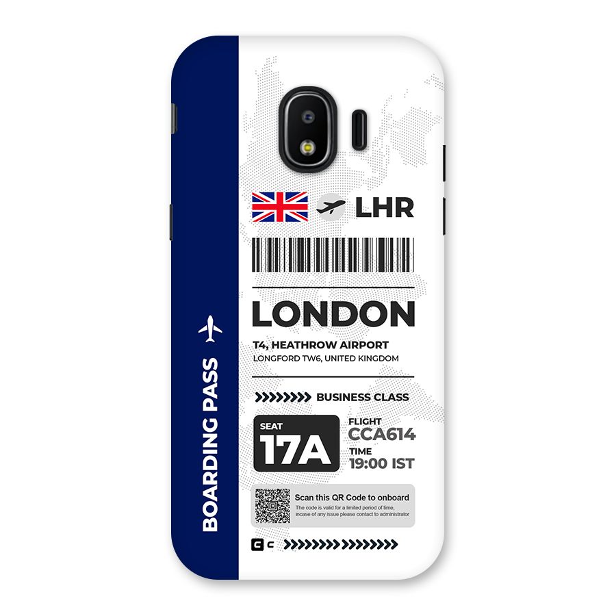 International Boarding Pass London Back Case for Galaxy J2 Pro 2018