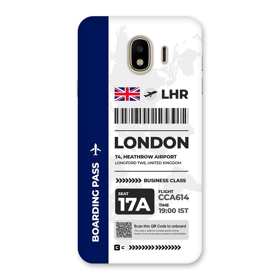 International Boarding Pass London Back Case for Galaxy J4