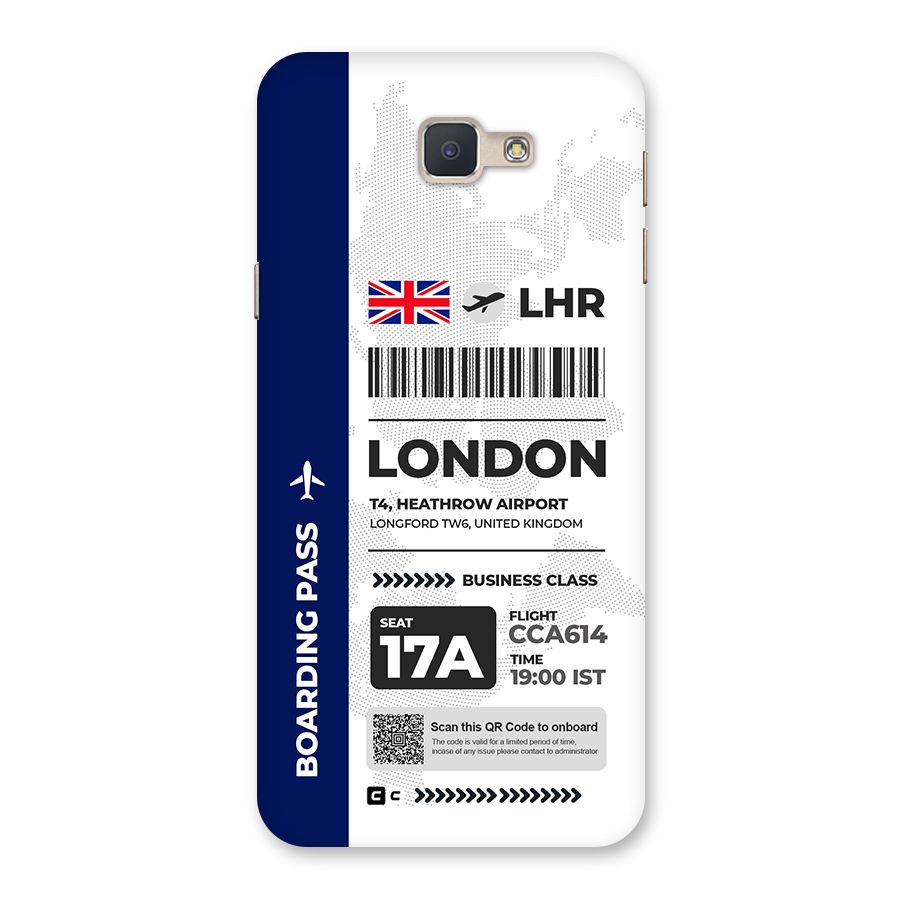 International Boarding Pass London Back Case for Galaxy J5 Prime