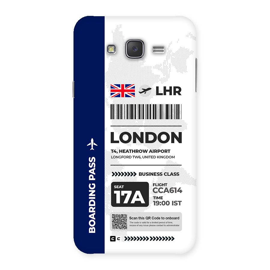 International Boarding Pass London Back Case for Galaxy J7