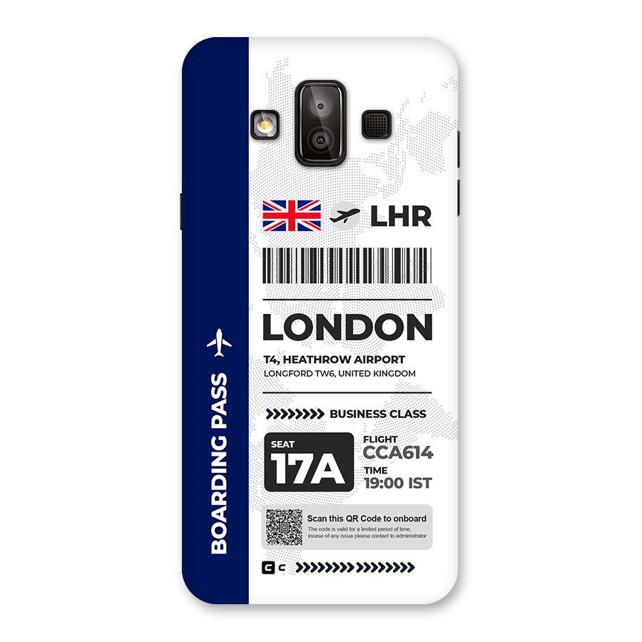 International Boarding Pass London Back Case for Galaxy J7 Duo