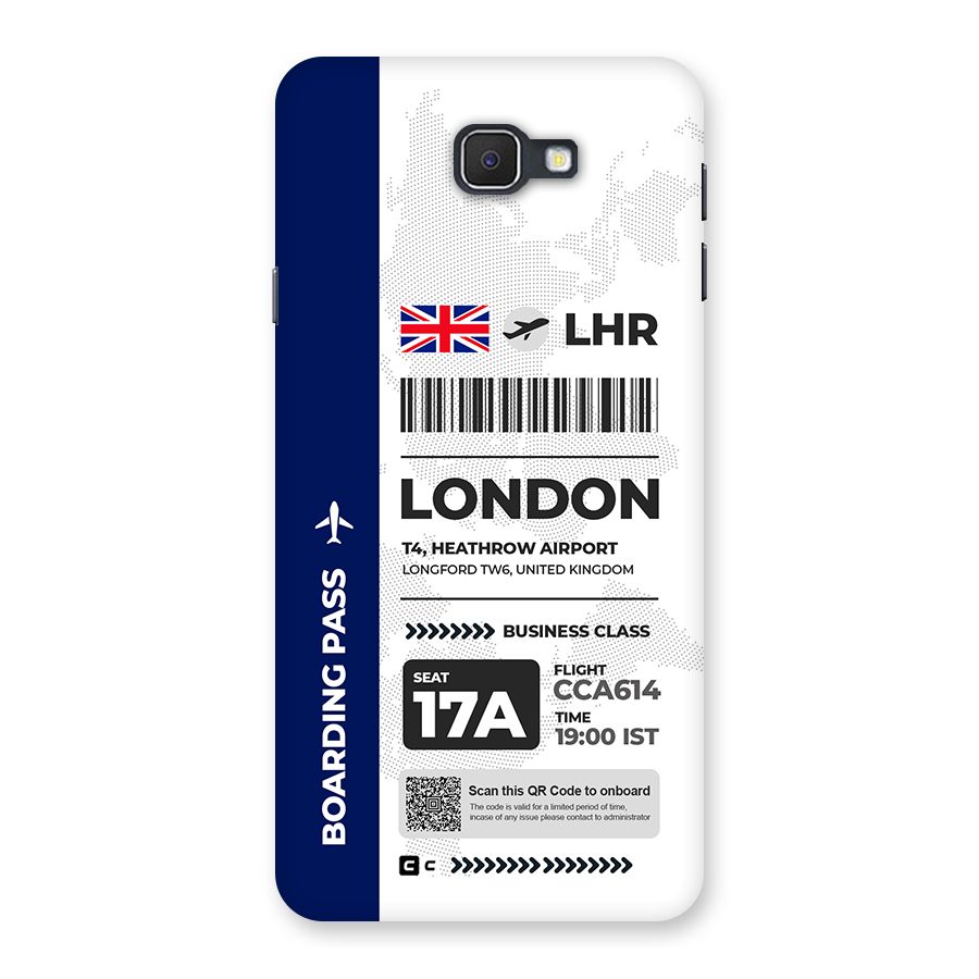 International Boarding Pass London Back Case for Galaxy J7 Prime