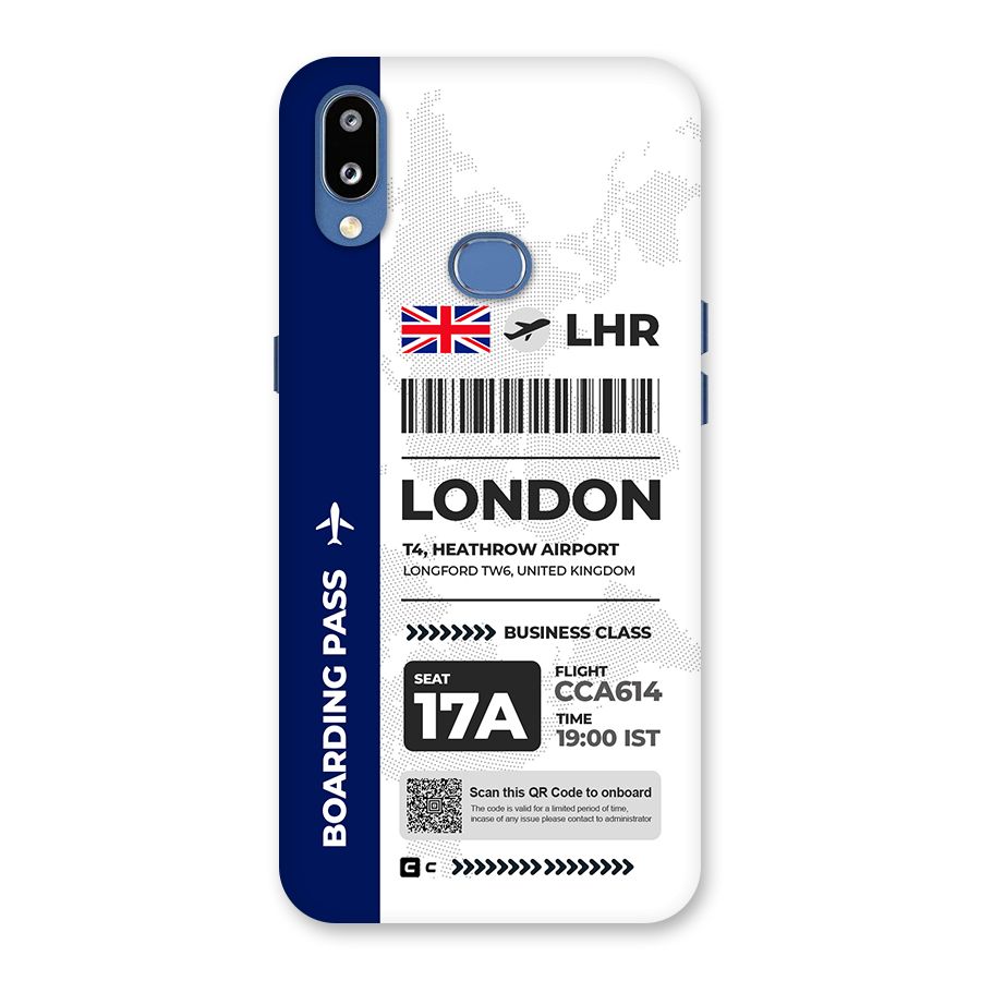 International Boarding Pass London Back Case for Galaxy M01s