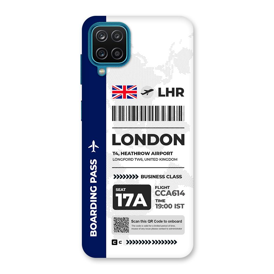 International Boarding Pass London Back Case for Galaxy M12