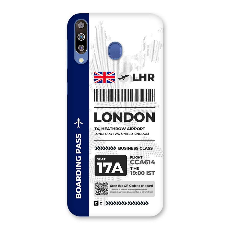 International Boarding Pass London Back Case for Galaxy M30