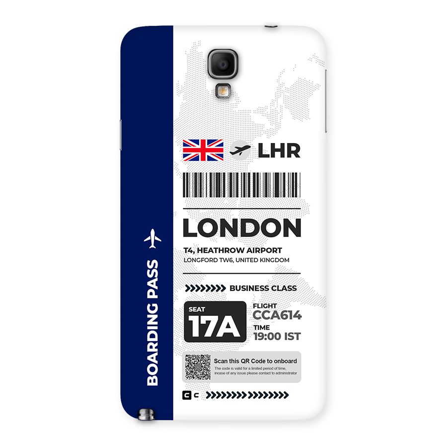 International Boarding Pass London Back Case for Galaxy Note 3 Neo