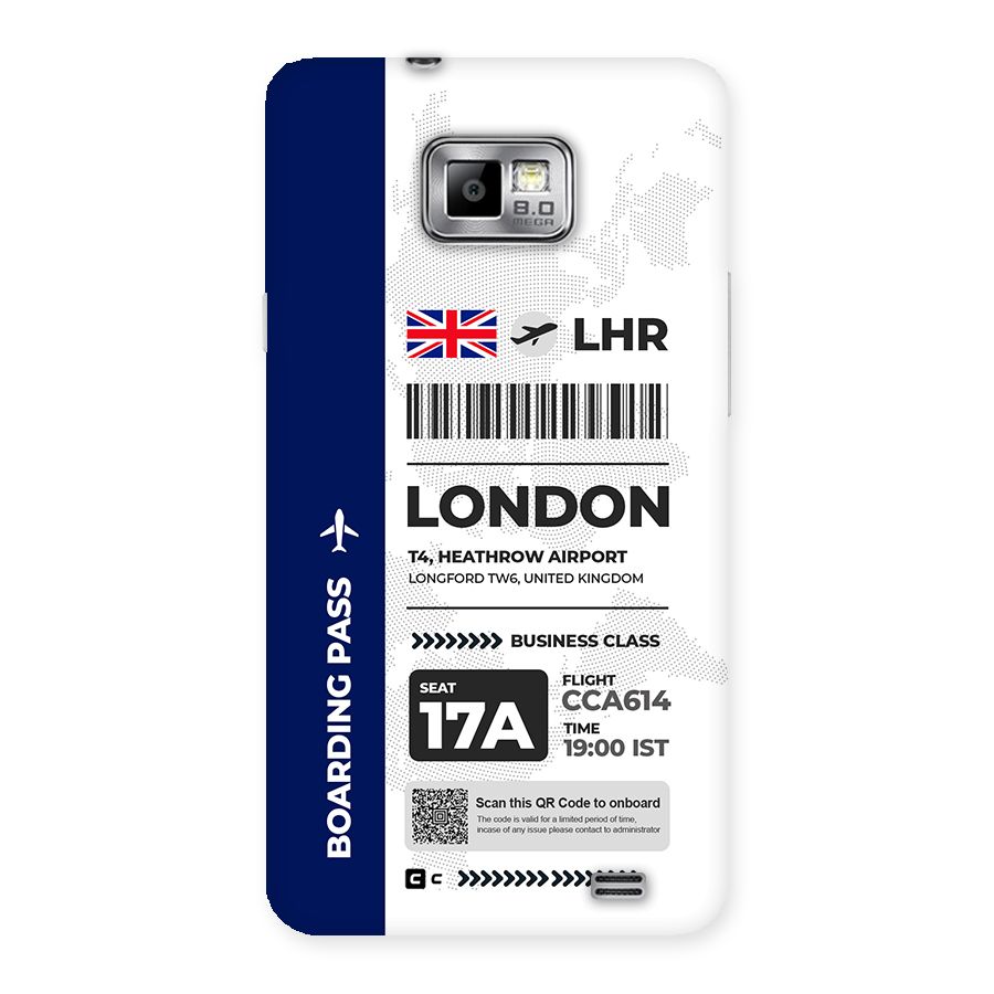 International Boarding Pass London Back Case for Galaxy S2