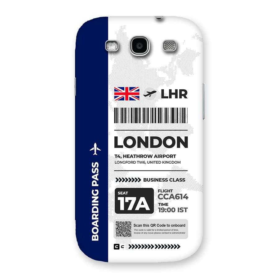 International Boarding Pass London Back Case for Galaxy S3