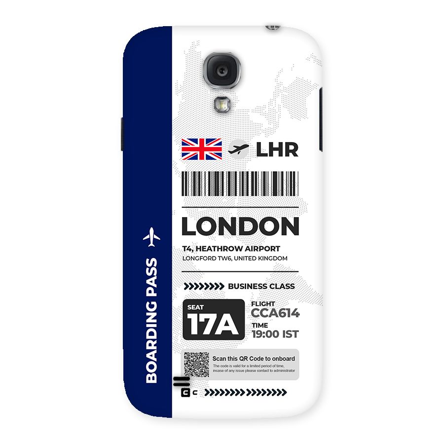 International Boarding Pass London Back Case for Galaxy S4